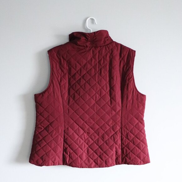 Northern Reflections Women's XL‎ Maroon Quilted Full Zip Sleeveless Jacket Vest - Picture 2 of 12